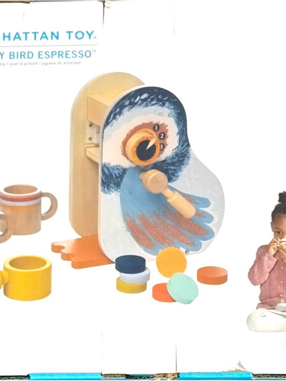 Manhattan Toy Early Bird Espresso Wooden Pretend Play Set 11 Pieces